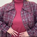 camicione felpato con strass flame